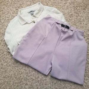 Missguided Purple Tapered Leg Trousers